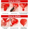 30pcs Valentine Heart Balloons, 18" Foil Heart Shaped Balloons For