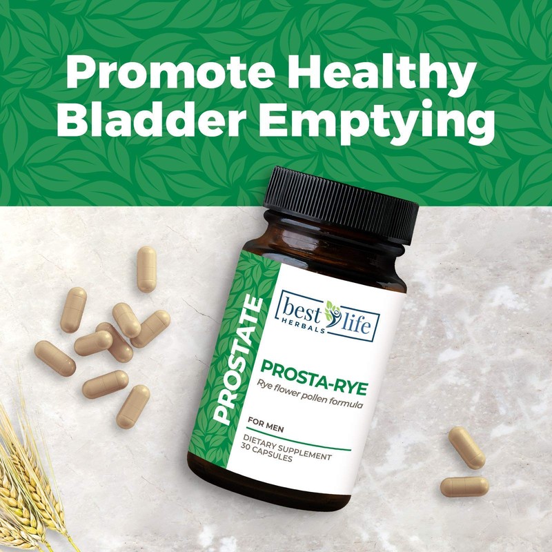 Best Life Herbals Prosta-Rye - Natural Prostate Supplement for Men