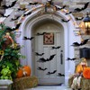 120Pcs Halloween Home Decor 3D Bats Halloween Window Stickers,4 Sizes