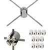 10Pcs Wire Rope Trellises Cross Clip Stainless Steel Cable Railing
