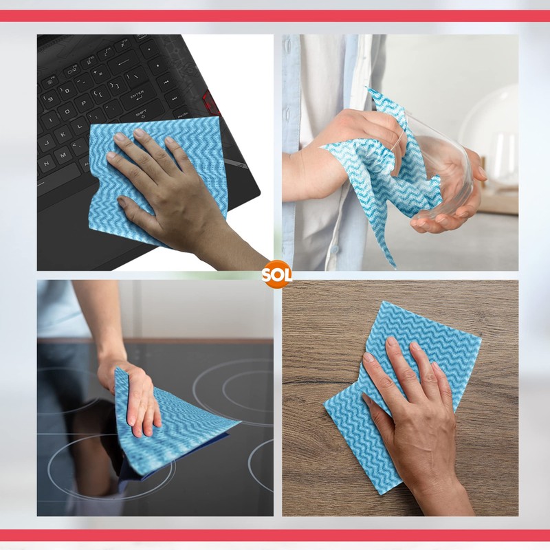 100pk All Purpose Cloths, Disposable Cloths to Clean Surfaces ,