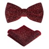 TIE G Men's Glitter Velvet Bow Tie + Pocket Square