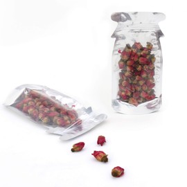 Silver Mason Shaped Jar with Clear Window Stand Up Pouch 3.5 oz Food Storage Bags Reusable Zipper Seal for Home Kitchen, Small Business, Camping, Tea, Trail Mix (500)