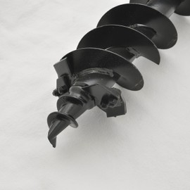 Tool Tuf Pole-Star 6" Diameter Compact Auger (36" Length) for 3-Point Tractor Diggers w/2" Round Shaft & Dual-Bolt Connection