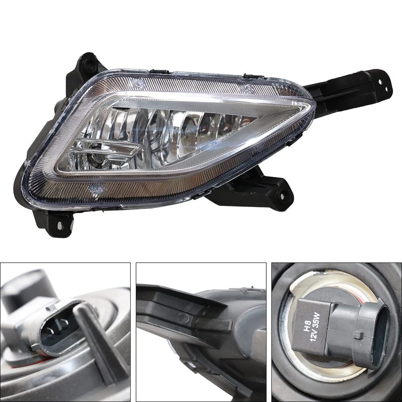 BIXIBIN Pair for 2015 2016 2017 Hyundai Sonata DRL Daytime