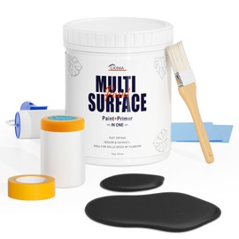 CIONIA All-in-One Paint Kit, 32 Oz - Furniture and Cabinet Paint for Interior/Exterior - No Sanding, Quick Drying - Water Based Multi Surface Paint for Wood, Walls, Metal, and More - Black