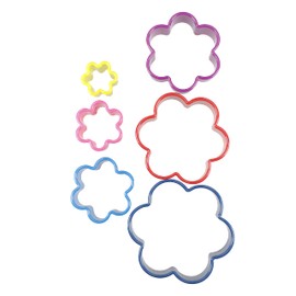 Colourworks Set of Six Plastic Flower Shaped Cookie Cutters