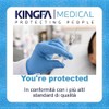 KINGFA Pack of 100 Disposable Nitrile Gloves Dust Free (100,