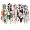 Hair Scarf Scruncheis for Women Knotted Bow Hair Ties Elastic