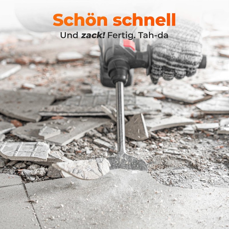 BAUBECK SDS Max Long Life Chisel Set for Concrete and