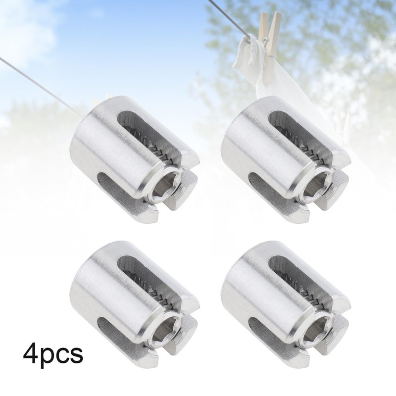 Cross Cable Clamps 4Pcs, M12x5mm Cross Wire Rope Clip, 316