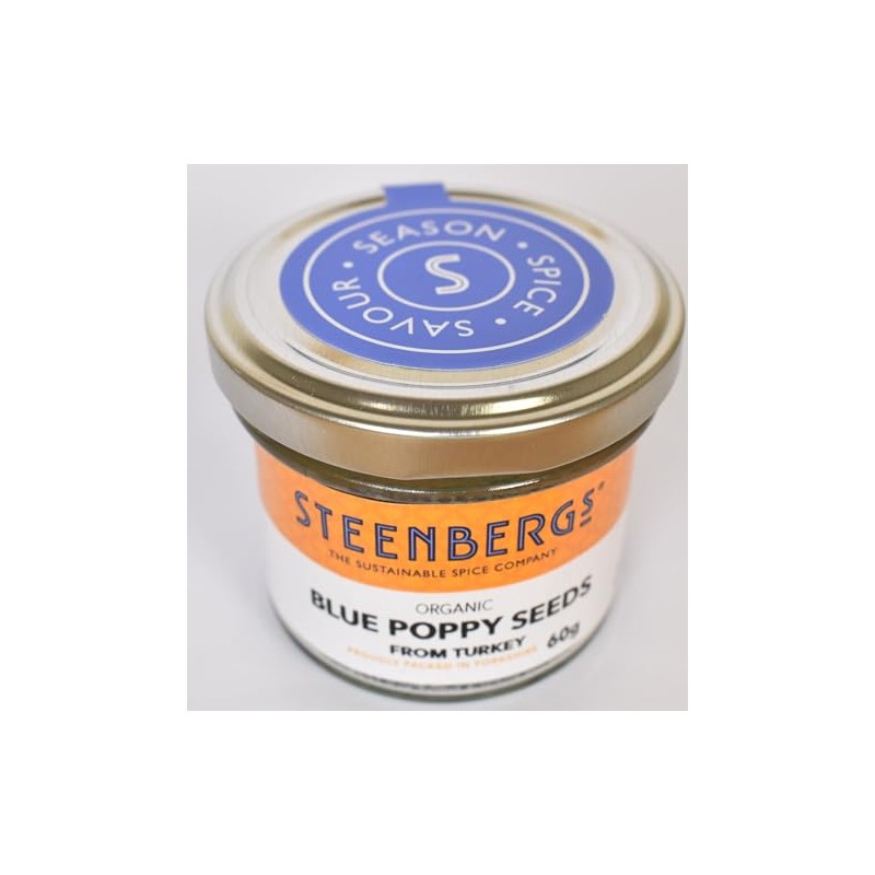 Steenbergs Organic Blue Poppy Seeds 60g Standard Jar