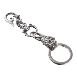 ArtemisClassic ac-ack0042 Lion Hook Key Chain Men's Brand Jewelry Key Chain Keyring Key Ring Stainless Steel Accessories, Silver