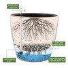Dexceder 15x14 Self Watering Planter with Wheels Indoor Outdoor, Inner