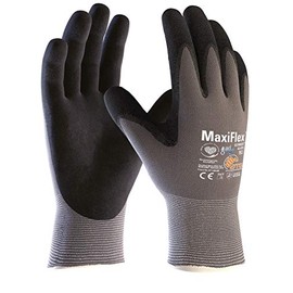 ATG Maxiflex Ultimate Gloves, Hand Coated, AdApt S-XL, 2 Pairs, 42874 Breathable, XL, Black, 2
