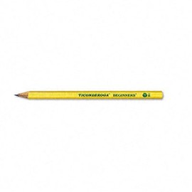 DIXON Ticonderoga Beginners Wood Pencil W/o Eraser, #2, Yellow, Dozen