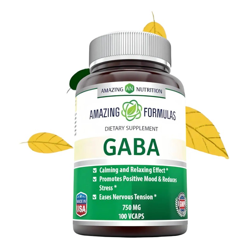 Gaba Para Reducción De Ansiedad Y Estrés 750mg 100 Caps