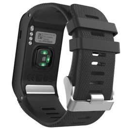 MoKo Watch Band Compatible with Garmin Vivoactive HR, Soft Silicone Replacement Watch Band ONLY for Garmin Vivoactive HR Sports GPS Smart Watch with Adapter Tools - BLACK