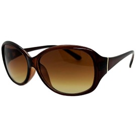 FaceTrick az Label AZIR3107 Women's Sunglasses, UV, Blue Light, Near Infrared Cut, brown/brown half