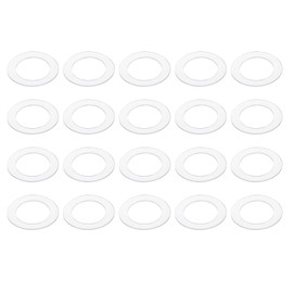 PATIKIL Nylon Flat Washers 20mm ID, 30mm OD, 1mm Thick M20 Metric Plastic Flexibility Gaskets Round Spacers-Applications for Faucet Valve Water Pipe Hose-[Qty 20 Clear]