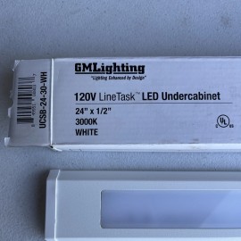 GMLighting GM Lighting NEW GM Lighting UCSB-24-30-WH 120V Line Task LED Undercabinet 3000K White