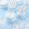 6 Boxes Winter Snowflake Nail Art Glitter Sequins 3D Holographic