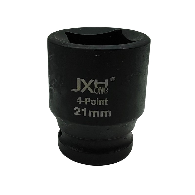 JXHONG 1/2" Drive 21mm 4-Point Square Socket, Budd Wheel Impact