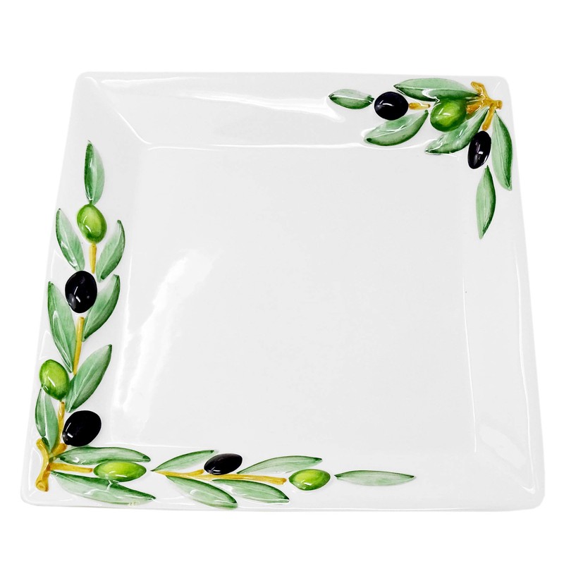 Lashuma Handmade serving plate made of Italian ceramic, meat plate