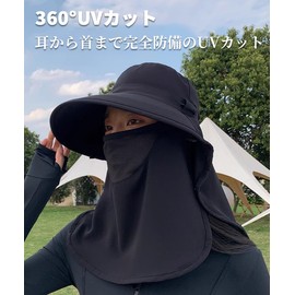 Driono Gardening Hat, 3 Ways to Use, Women's, Wide Brim, Comes with Sauce, UV Protection, Hat with Chin Strap, Prevents Blowing Away from the Wind, UV Protection, Farming Work, Gardening, Outdoors