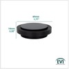 EVI Herrajes Adhesive Door Stop, Black Lacquered Stainless Steel, Modern