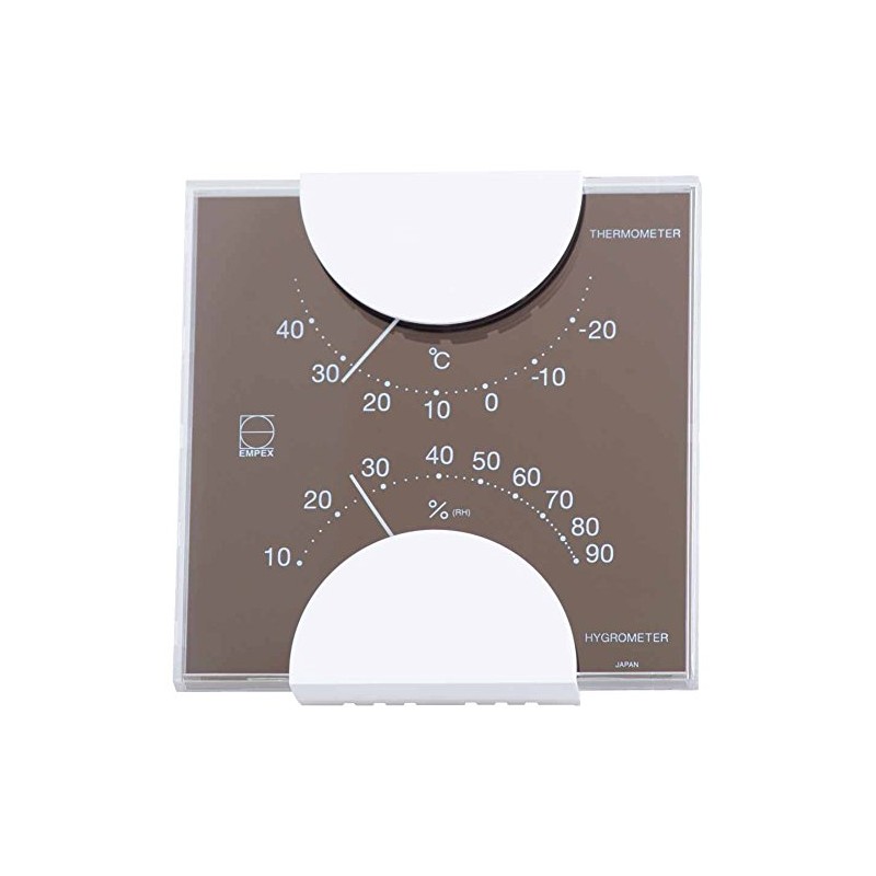 Enpex LV-4957 Weather Meter, Thermometer, Hygrometer, Elm, Color Thermometer, Hygrometer,