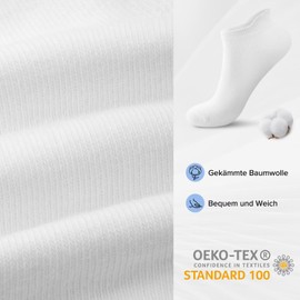 YouShow Trainer Socks Men Women 10 Pairs Organic Cotton Short Socks Ankle Socks Half Socks Unisex Socks Solid Black White Grey, 5 x black + 5 x white.