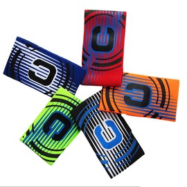 WeddHuis Pack of 5 Captain's Armband for Teenagers and Adults - Adjustable Player's Armband and Captain Armband - Elastic Football Band in Black, Rainbow and Bright - Ideal for Football