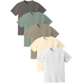 Comfort Colors Heavyweight Short Sleeve T-Shirts 1717 - Make Your Own Assorted Color Set (2 | 3 | 4 | 5-Pack) (5, Medium)