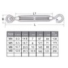 Mecollection 10pcs M4 Stainless Steel 304 Hook & Eye Turnbuckle