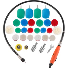 SPTA M14 Gewinde Flexible Welle, Mini Detail Polierer Universal-Rotationsschleifwerkzeug 30-teiliges Polierpad Schwammpolierpad für Rotationswerkzeuge/Polierer, Bohrmaschine für Metallaluminium
