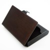 Men's Business Card Holder, Ultra Thin Wood Sheet, Stainless Steel,