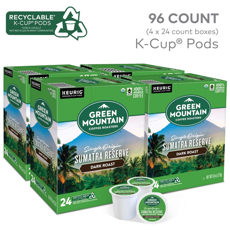 Green Mountain Coffee Roasters Sumatra Reserve Coffee, Keurig Single-Serve K-Cup