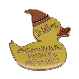 Rubber Duck Enamel Brooch Pin Funny Quotes Metal Badges Lapel Pin Brooch Cartoon Cute Animals Duck Enamel Brooch Lapel Pin for DIY Clothing Bag