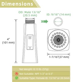 APLusee Kitchen Faucet Spray Head Pull Down, 2 Modes Sprayer Head Nozzle, Pull Out Sink Replacement Part, Matte Black
