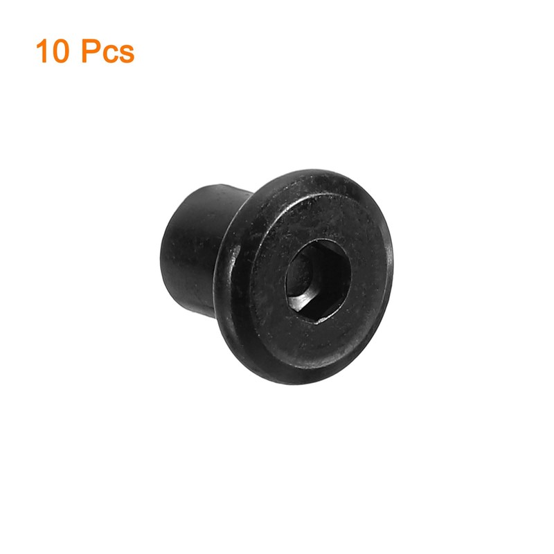 sourcing map M8 T-nuts, 10pcs Carbon Steel Hex Socket Head