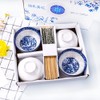 Chinese Bowl and Chopsticks Set of 4 for Rice Soup