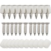 E-outstanding 20Pcs Plastic Dowel Inserts Hinge Expansion Plug with Mounting