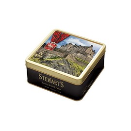 Stewart's - Edinburgh Castle Tin filled with Luxury Fudge (100g) - Rich, Creamy, Decadent, Velvety, Indulgent, Melt-in-your-mouth, Buttery Smooth, Luxurious, Delectable Fudge