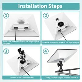 Starlink Mini Mount 2025/2026, Aluminum Starlink Mini Pipe Adapter and Adjustable Clamp Mount for RV, Pole, Boat, Yacht, Camper, Starlink Mini Accessories for Outdoors