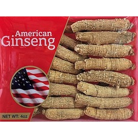 New Green Nutrition Hand-Selected A Grade American Ginseng Medium Thin-Short Size (4 Oz. Box)