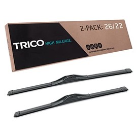 TRICO Solutions™ High Mileage 26 Inch & 22 Inch Pack of 2 High Performance Automotive Replacement Windshield Wiper Blade for Select Honda, Toyota, Volkswagen, Ram and Lexus Models (56-2622)