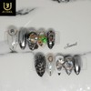 ☠️Heavy metal handmade nail tips☠️ - Short stiletto / ☠️헤비메탈