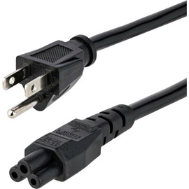 ERJIRO Cable de alimentación de 3 Clavijas para Laptop, Cargador Interlock para Laptop 18 AWG 1,80 M.