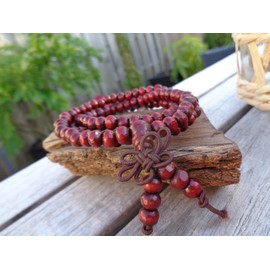Mala yoga meditation bracelet, wood, Buddhism, stretch bracelet, unisex, Buddha, Vipassana, yoga, meditation, bracelet